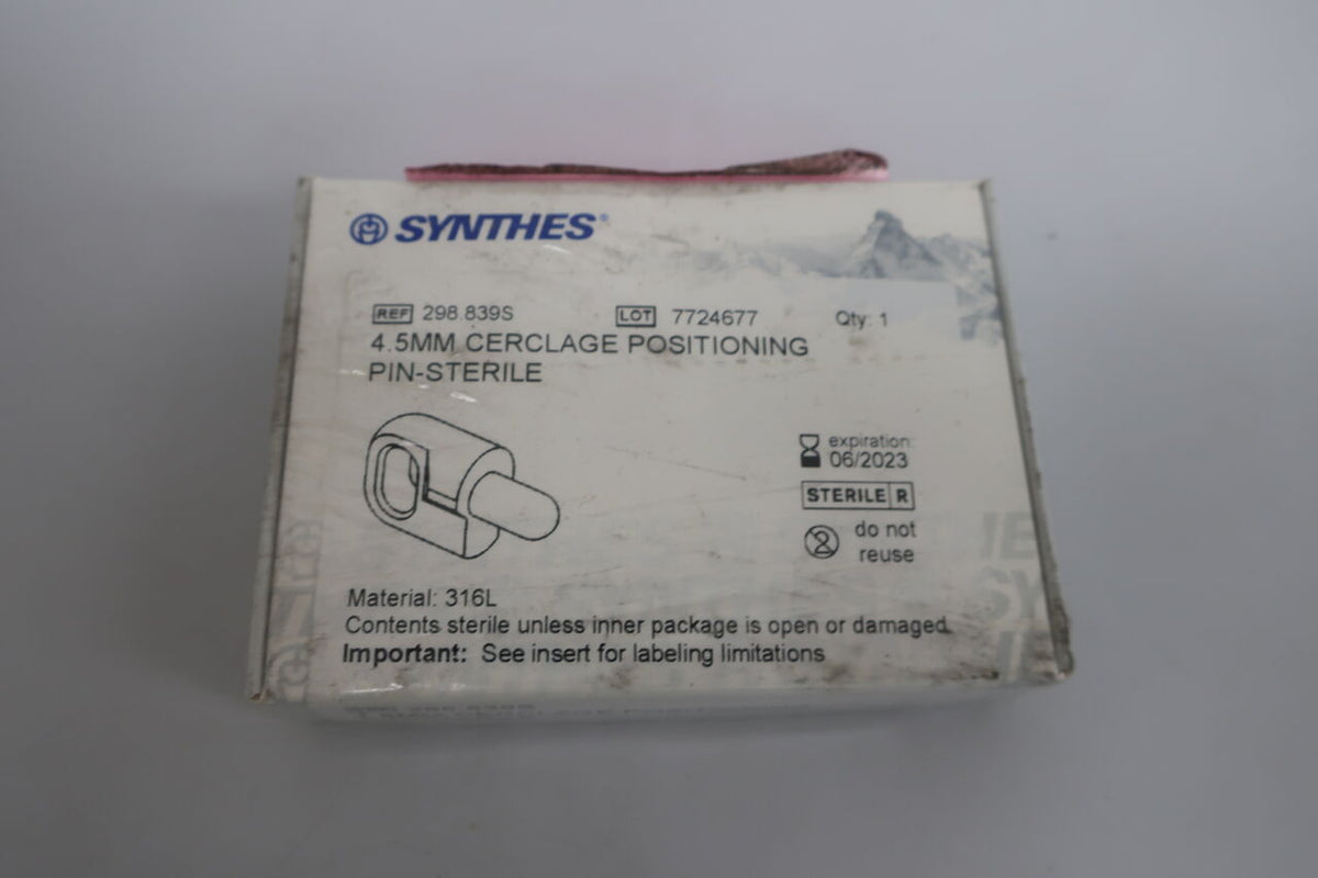 298.839S - SYNTHES - 4.5mm cerclage positioning pin, (BX/1)