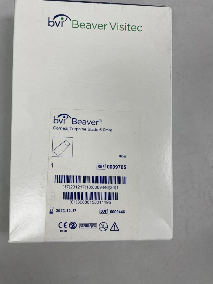 9705 - BEAVER VISITEC - Corneal Trephine Blade, 6.0mm x 15.8 mm length, (BX/1)