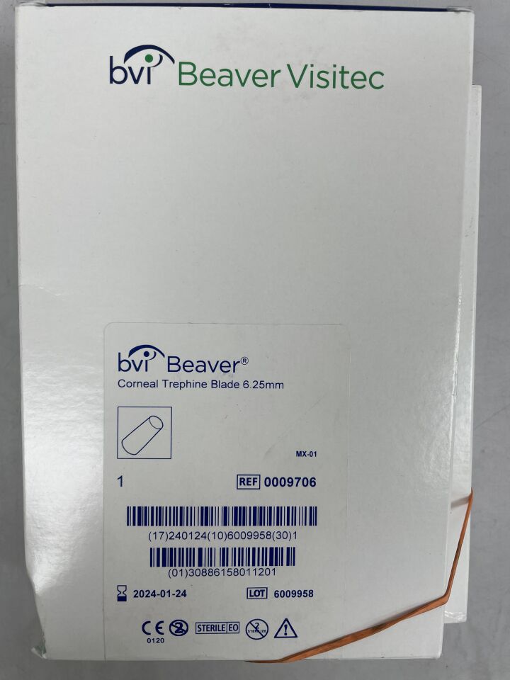 9706 - BEAVER VISITEC - Corneal Trephine Blade, 6.25mm x 15.8 mm length, (BX/1)