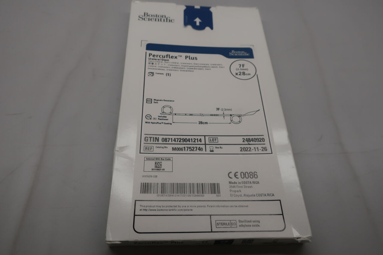 175274 - BOSTON SCIENTIFIC - Percuflex Plus Ureteral Stent, 7F x 28cm, (BX/1) - ( Expiry Date: 2022-03-10 )