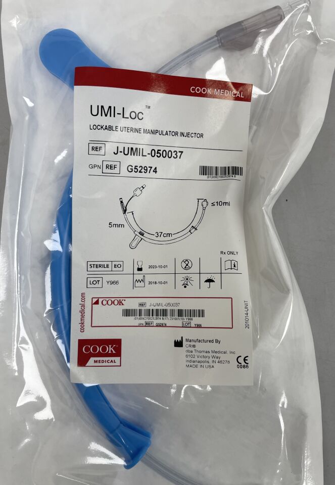 G52974 - COOK - UMI-Loc Uterine Manipulator Injector, 5.0mm Diameter, 37cm Long, 10mL Balloon, (EA) - ( Expiry Date: 2023-10-01 )