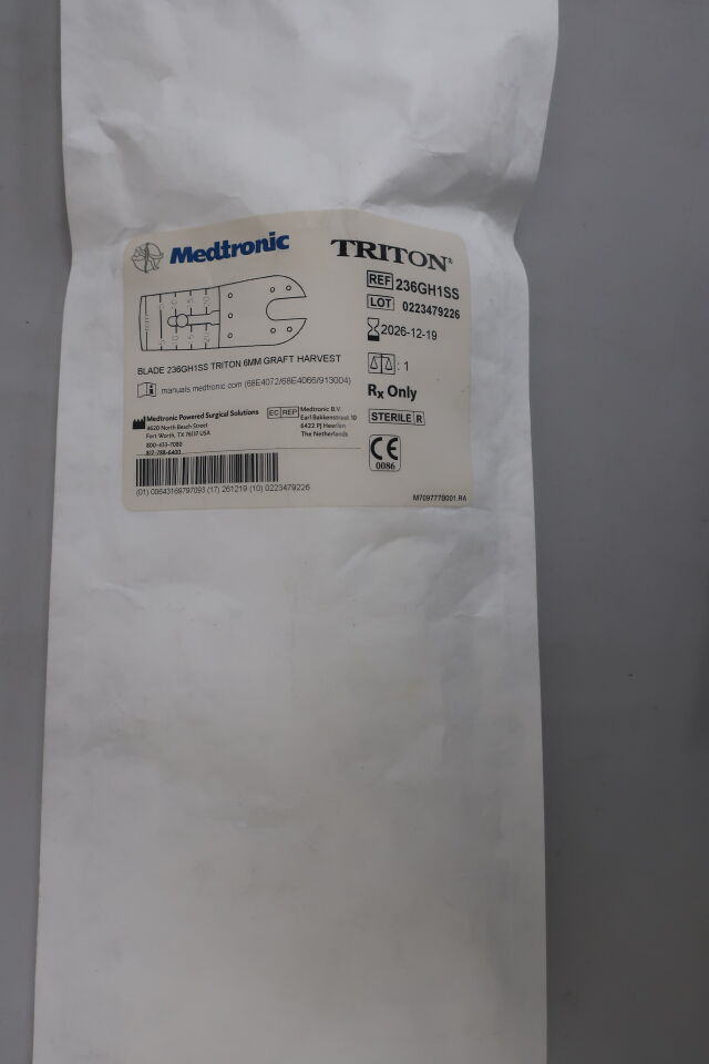 236GH1SS - MEDTRONIC - triton blade 236gh1ss triton 6mm graft harvest , ( EA ) - ( Expiry Date : 2026-12-19 )
