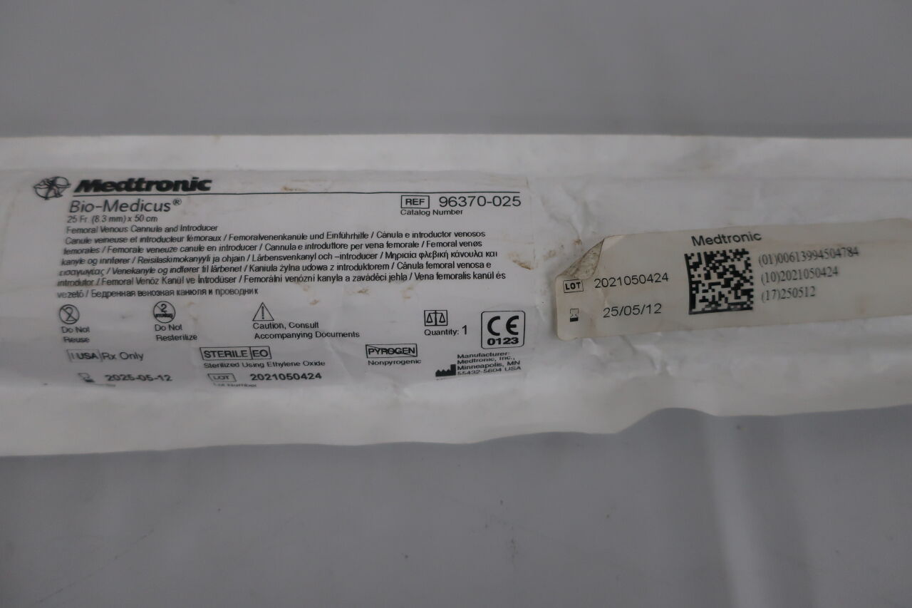 96370-025 - MEDTRONIC - cannula 96370-025 bio-medicus 25fr ea , ( EA ) - ( Expiry Date : 2025-05-12 )