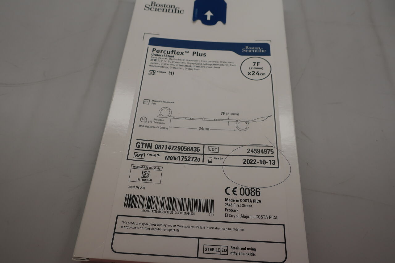 175272 - BOSTON SCIENTIFIC - Percuflex Plus Ureteral Stent, 7F x 24cm, () - ( Expiry Date: 2024-02-04 )