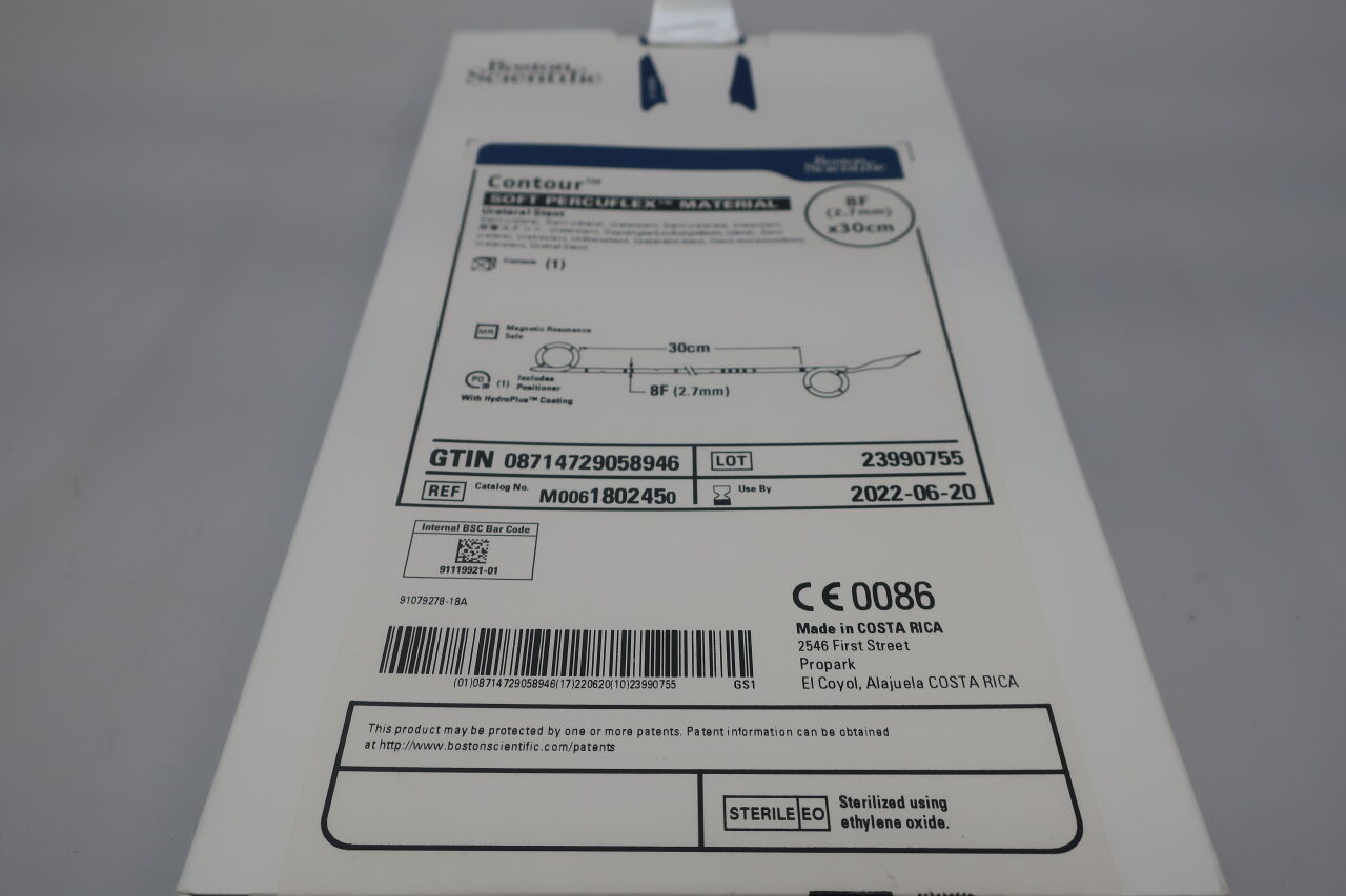 180245 - BOSTON SCIENTIFIC - Contour Ureteral Stent, Soft Percuflex Material, 8F x 30m, (BX/1) - ( Expiry Date: 2023-09-24 )