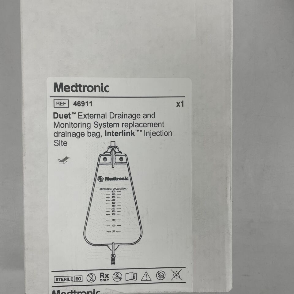 46911 - MEDTRONIC - Duet External Drainage and Monitoring System replacement drainage bag, Interlink injection site , ( BX/1 ) - ( Expiry Date : 2026-07-16 )