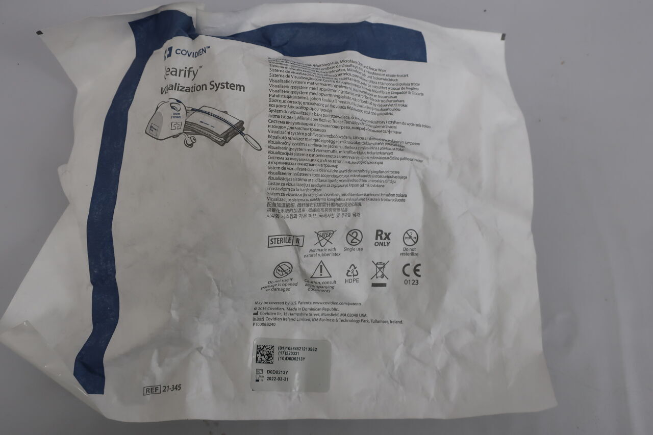 21-345 - COVIDIEN - Clearify Visualization System with Warming Hub, Microfiber Cloth and Trocar Wipe, () - ( Expiry Date: 2024-01-12 )