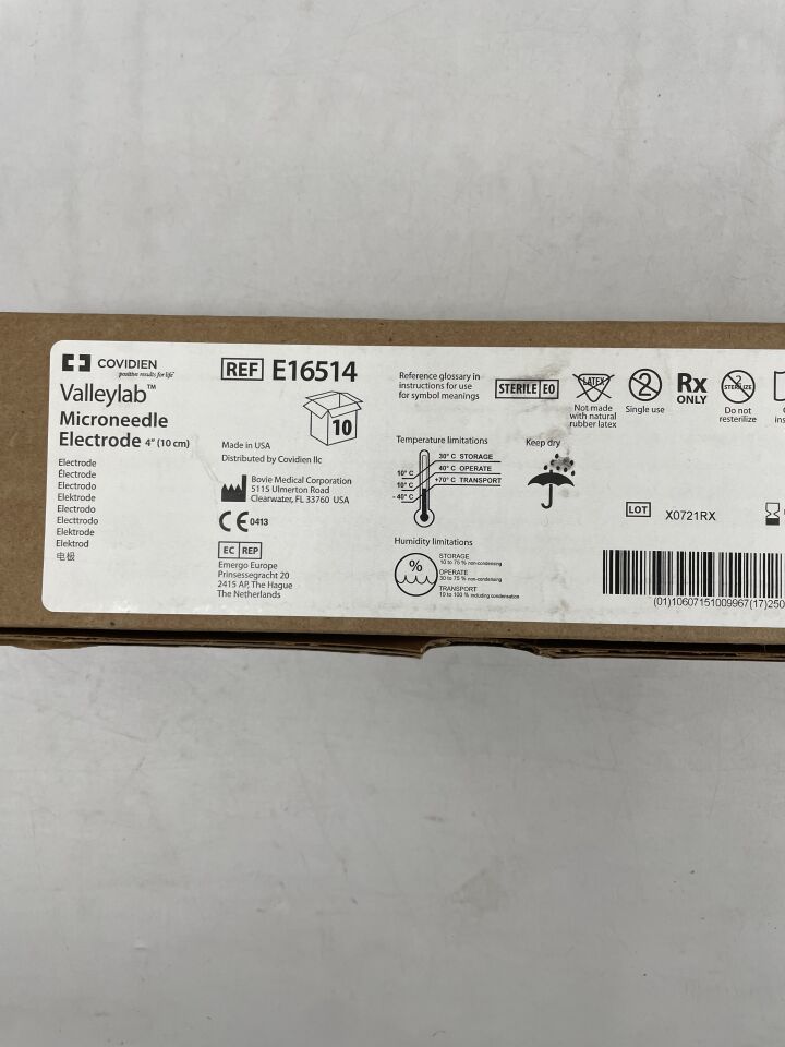 E16514 - COVIDIEN - Valleylab 微針電極,4.0 英吋長,(盒/10)-(有效期至:2025-07-01)