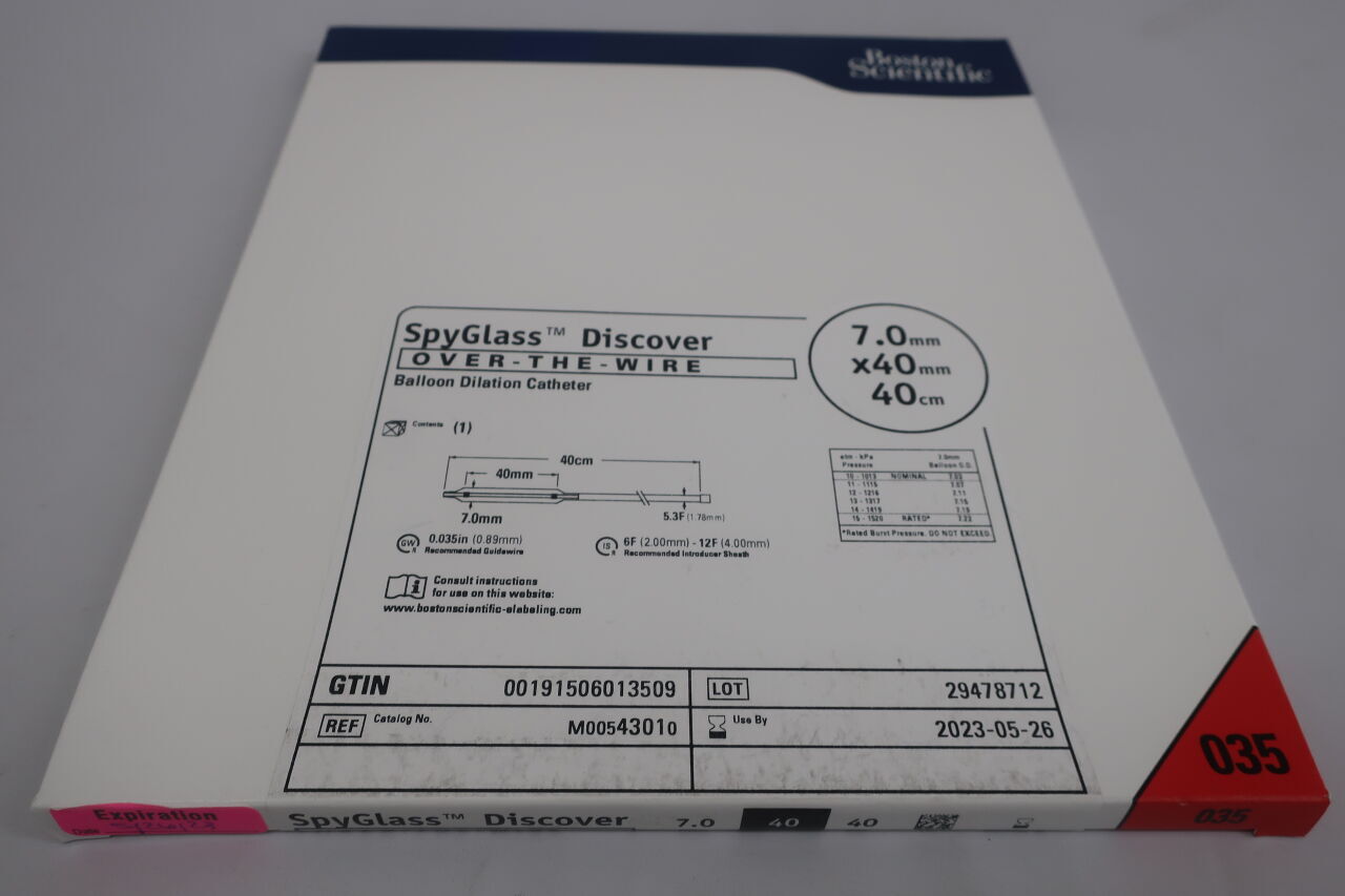 4301 - BOSTON SCIENTIFIC - SpyGlass Discover Balloon Dilation Catheter, Over-The-Wire, 7.0mm x 40mm x 40cm, () - ( Expiry Date: 2023-11-11 )