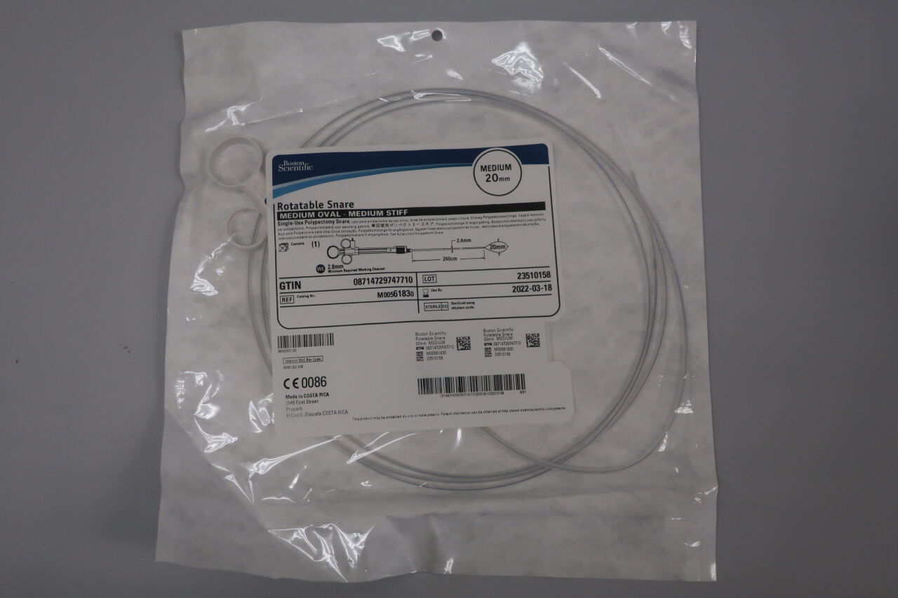 6183 - BOSTON SCIENTIFIC - ROTATABLE Polypectomy Snare, Medium Oval, Medoum Stiff, 20mm, () - ( Expiry Date: 2023-12-08 )