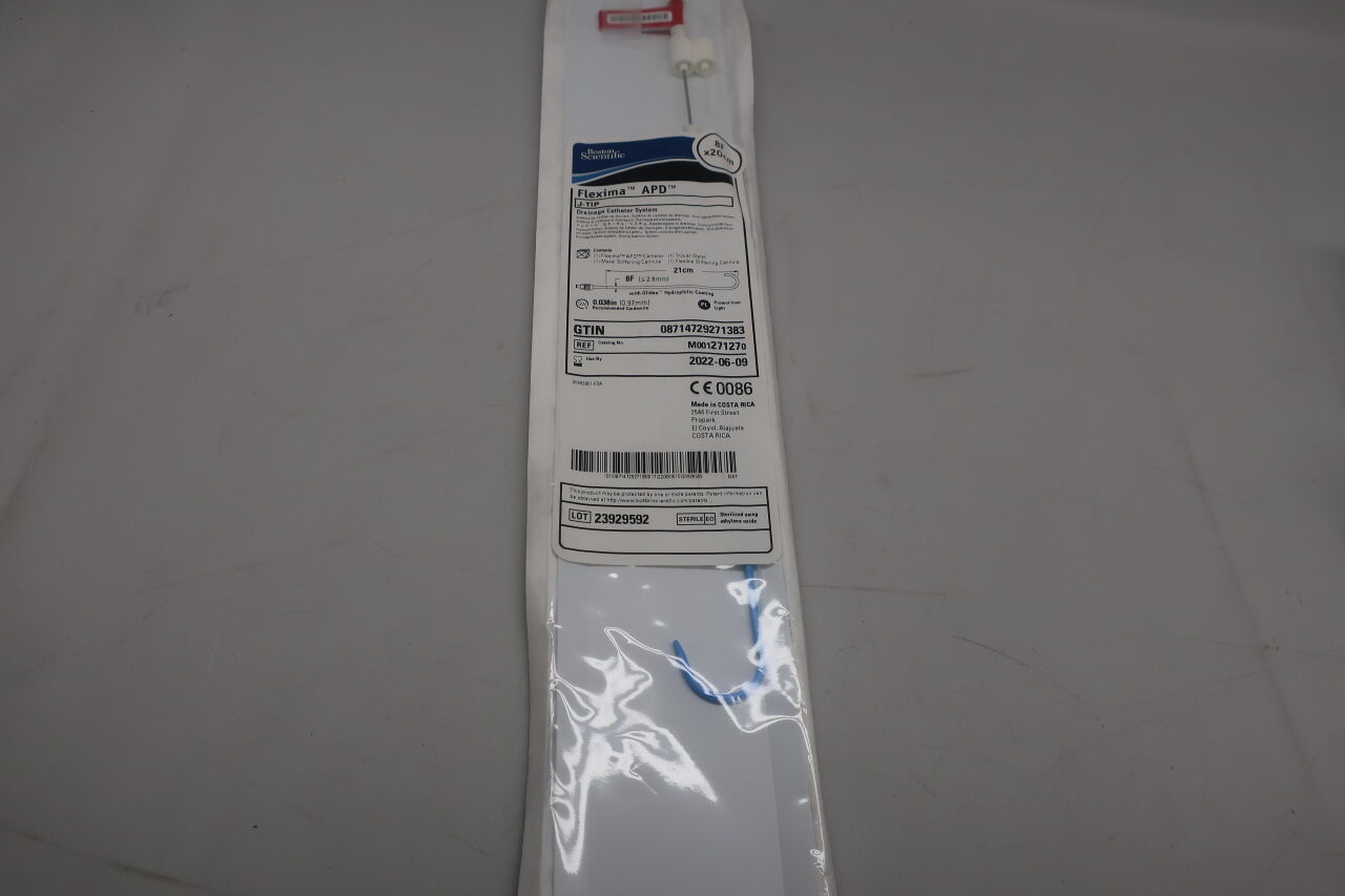 27127 - BOSTON SCIENTIFIC - Flexima APD Drainage Catheter System, J-Tip, Firm, 8F x 20cm, (EA) - ( Expiry Date: 2023-09-17 )