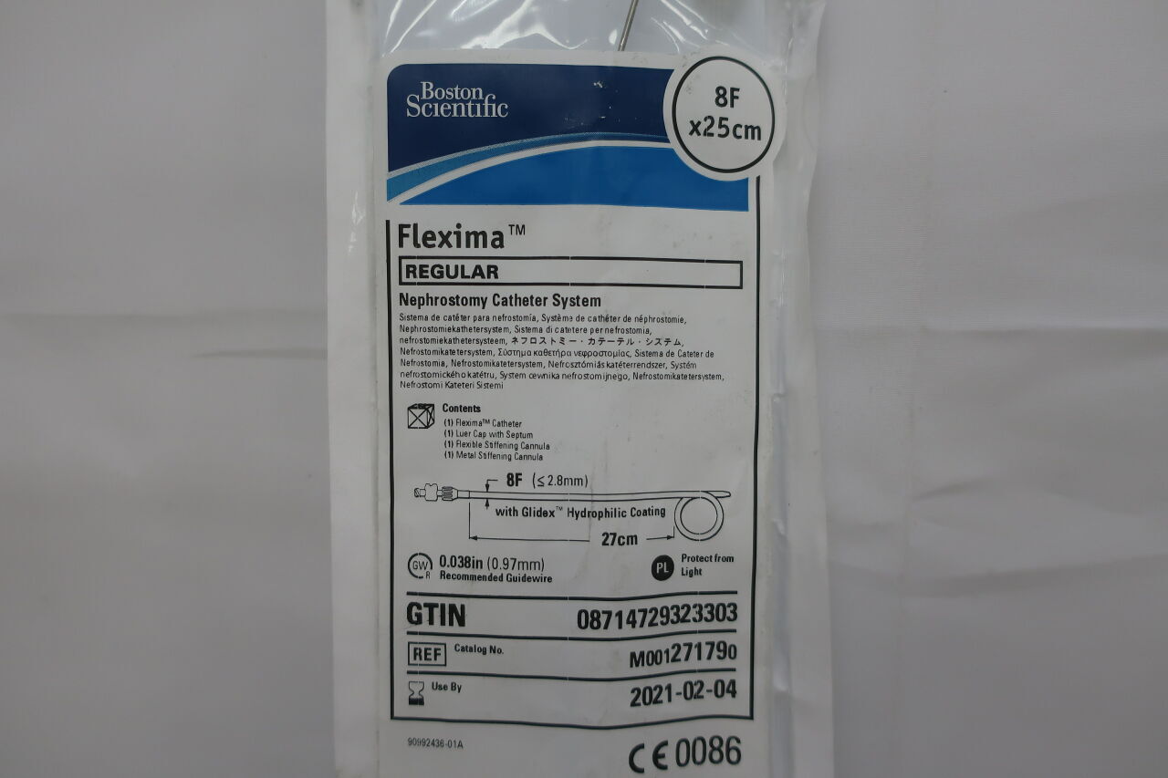 27179 - BOSTON SCIENTIFIC - Flexima Regular Nephrostomy Catheter System, Regular, 8F x 25cm, (EA) - ( Expiry Date: 2024-02-25 )