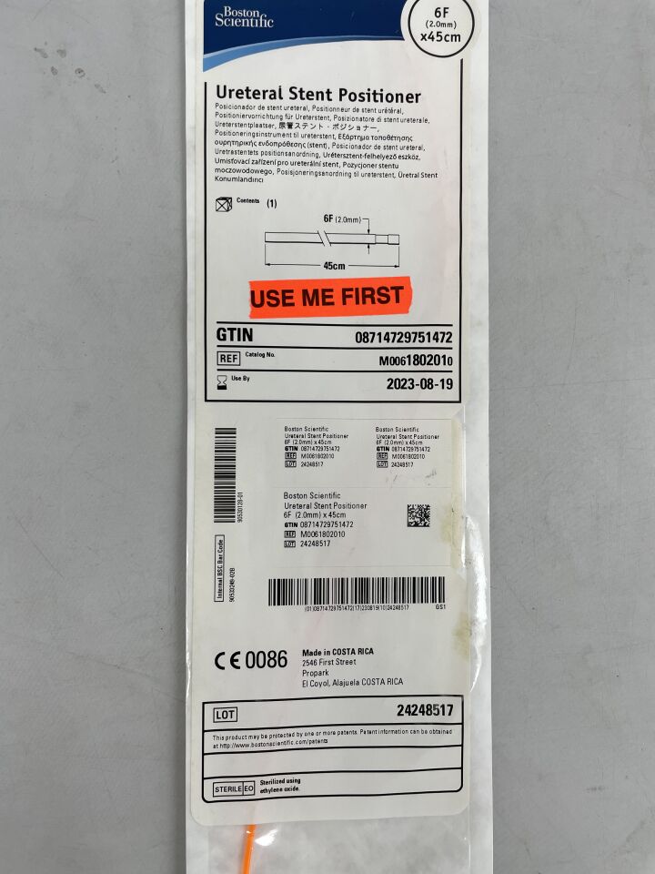 180201 - BOSTON SCIENTIFIC - Ureteral Stent Positioner, 6F x 45cm, (EA) - ( Expiry Date: 2023-08-19 )