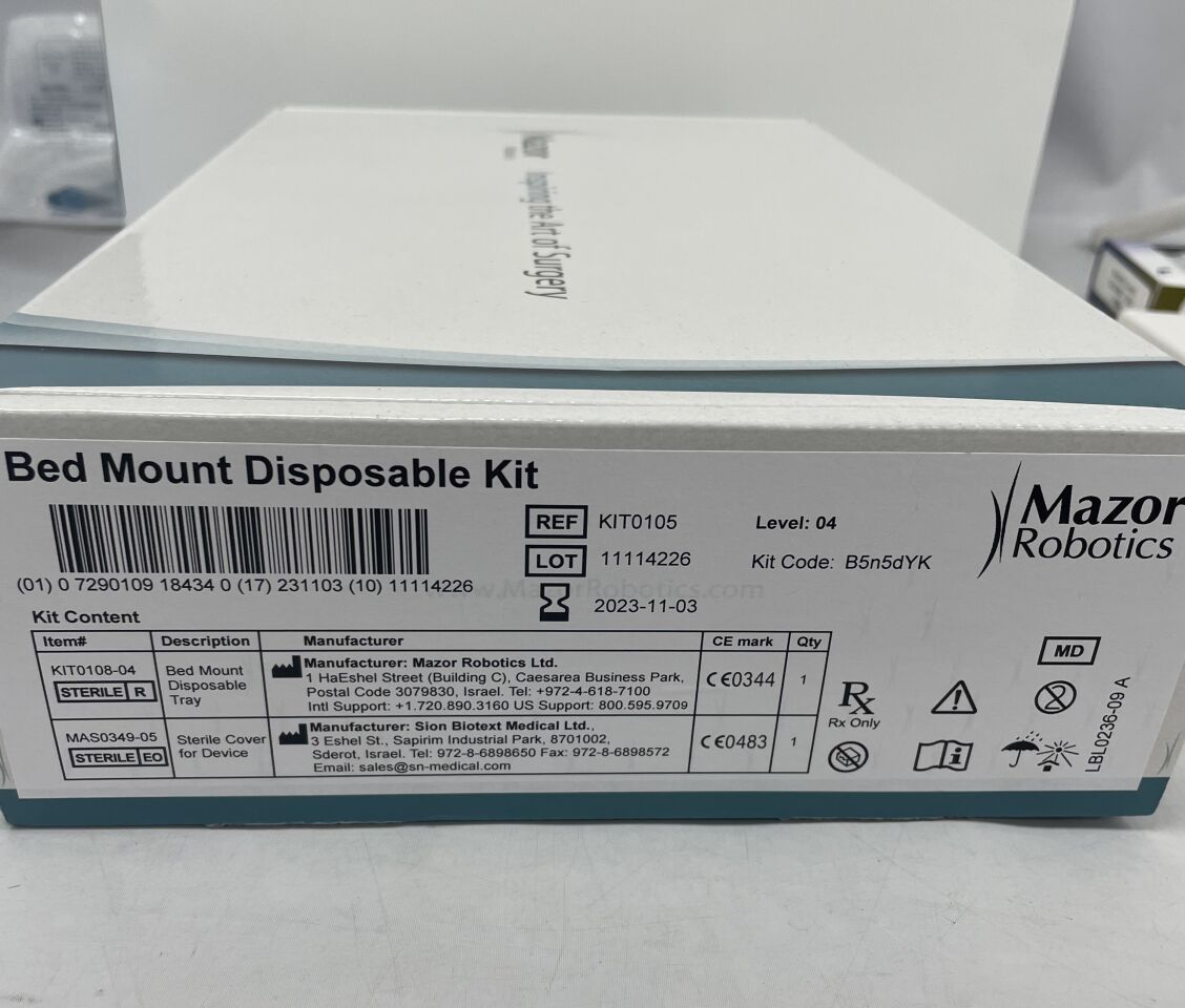 KIT0105-04 - MAZOR ROBOTICS - Bed Mount Disposable Kit, (BX/1) - ( Expiry Date: 2023-11-03 )