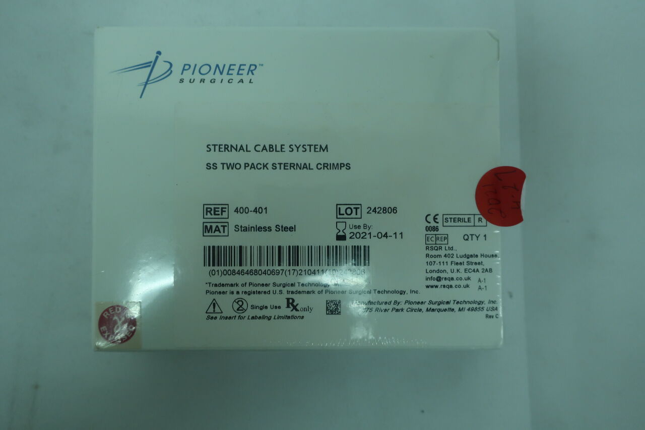 400-401 - SURGICAL ESSENTIALS - Sternal Cable System, SS Two Pack Sternal Crimps, (BX/1) - ( Expiry Date: 2021-03-15 )