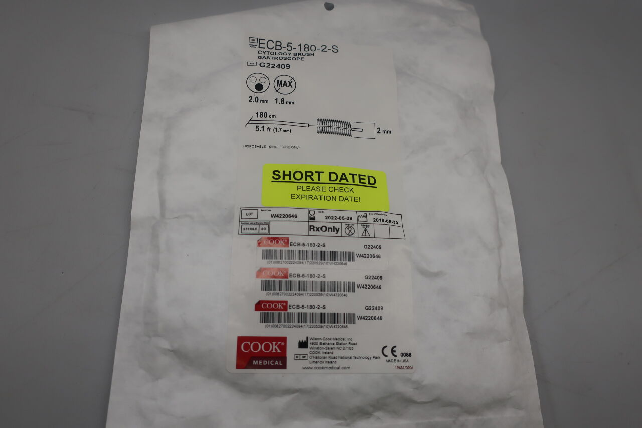 G22409 - COOK - Cytology Brush 5F x 180cm x 2mm, for Gastroscope, (EA) - ( Expiry Date: 2023-10-21 )