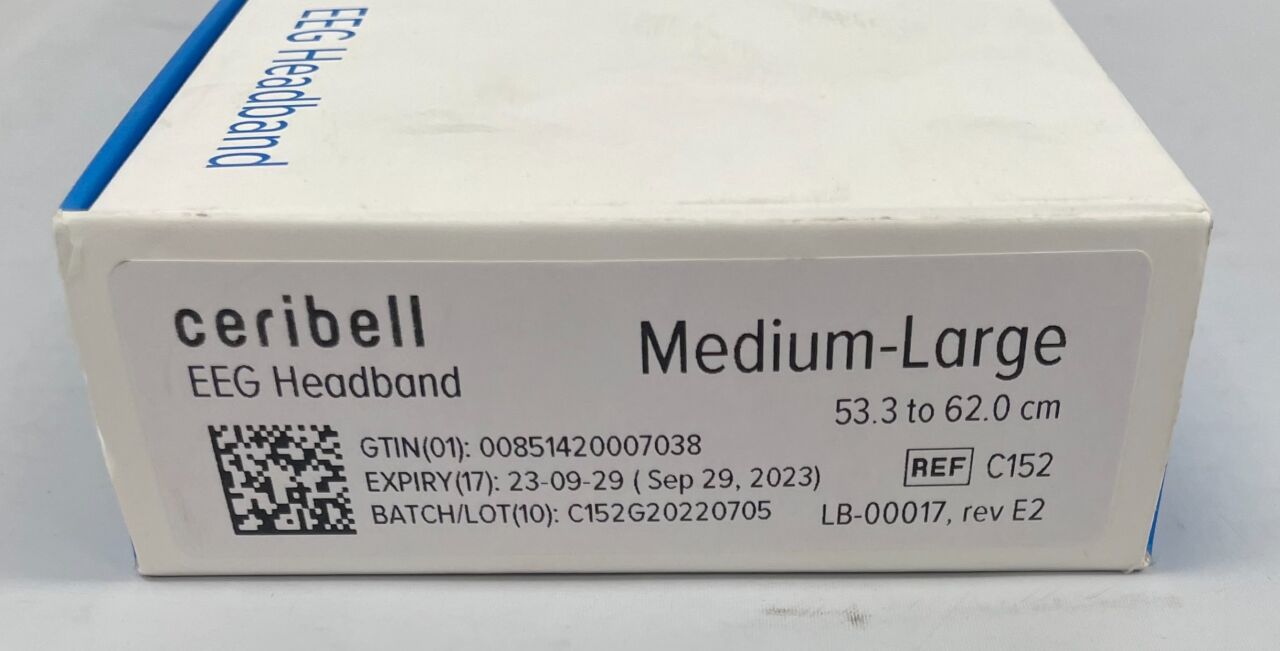 C152 - CERIBELL - EEG Headband, Analytical scalp electrode, size M-L 53.3-62.0CM, () - ( Expiry Date: 2023-09-29 )