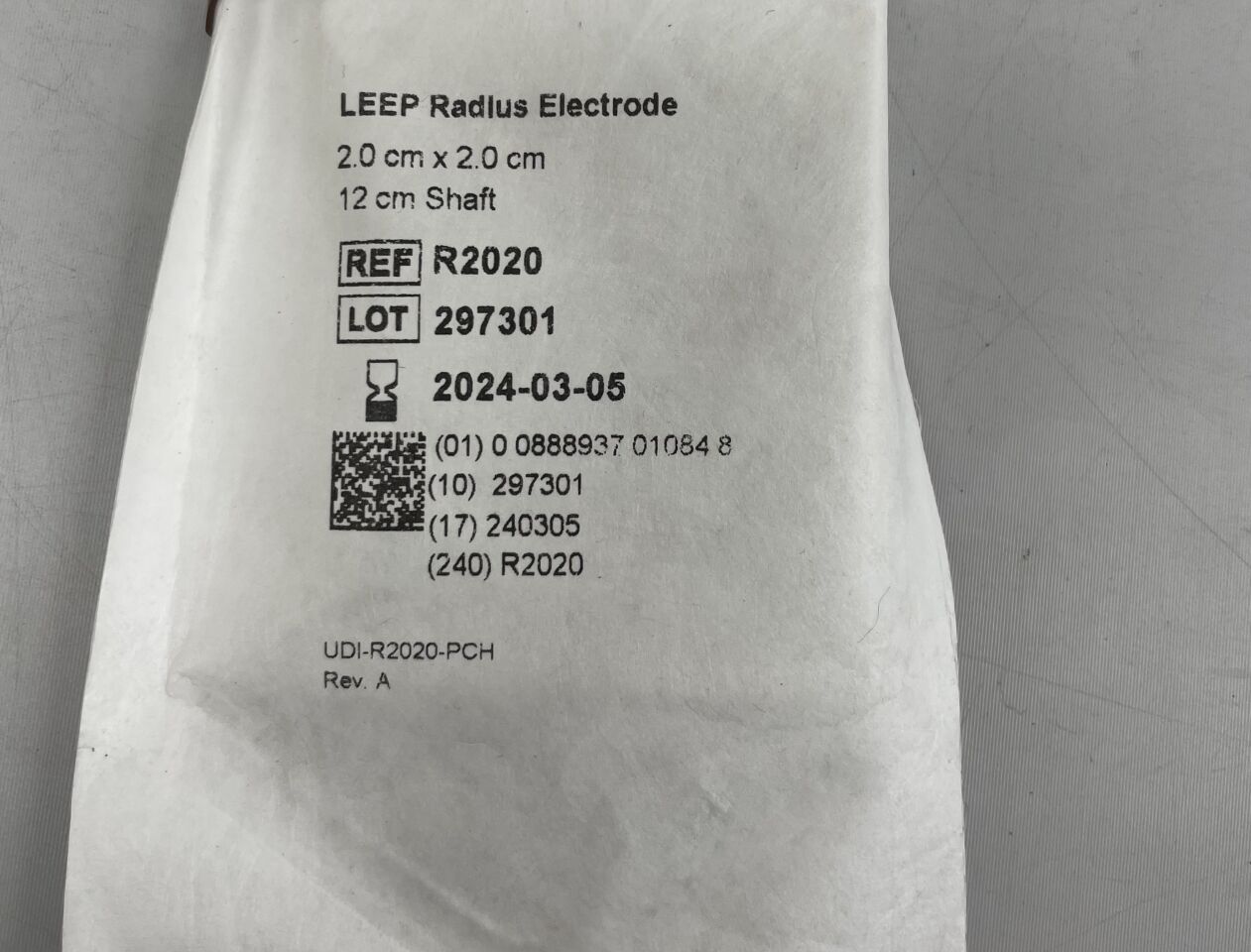 R2020 - COOPER SURGICAL - LEEP Radius Electrode 2cm x 2cm, 12cm Shaft, (EA) - ( Expiry Date: 2024-03-05 )