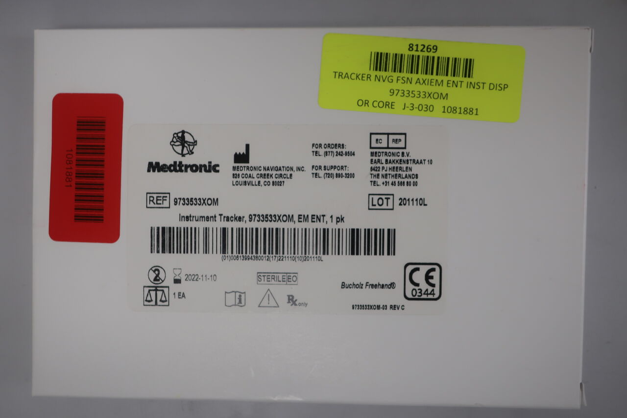 9733533XOM - MEDTRONIC - Instrument Tracker, EM ENT, () - ( Expiry Date: 2024-01-10 )