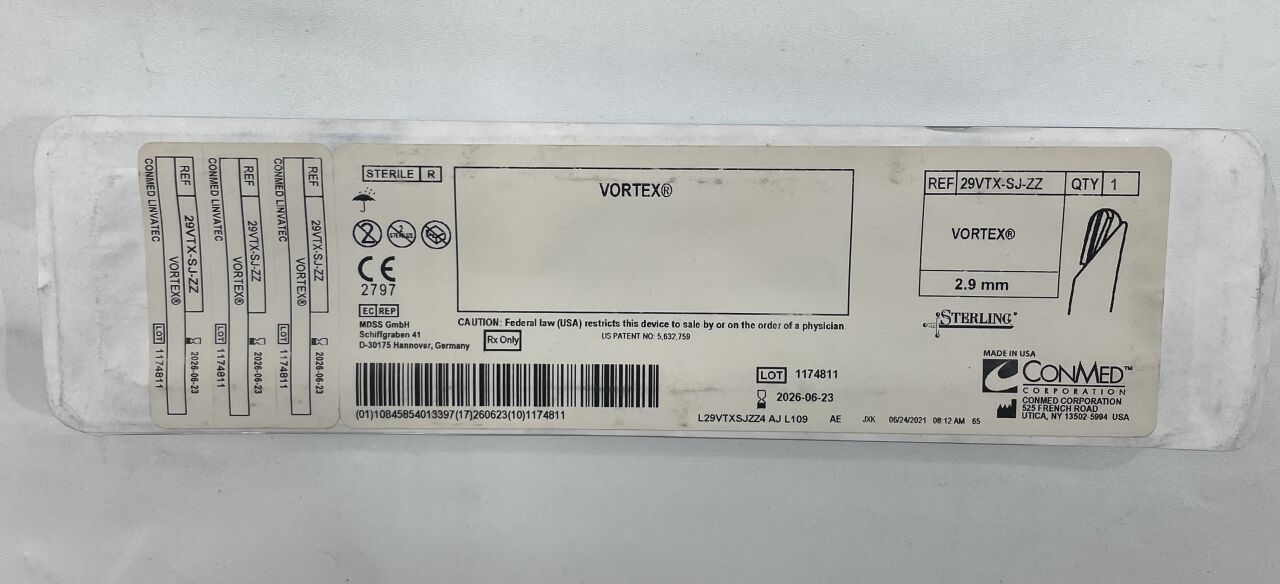 29VTX-SJ-ZZ - CONMED - 2.9 MM VORTEX Arthroscopy Blade, (EA) - ( Expiry Date: 2023-12-26 )