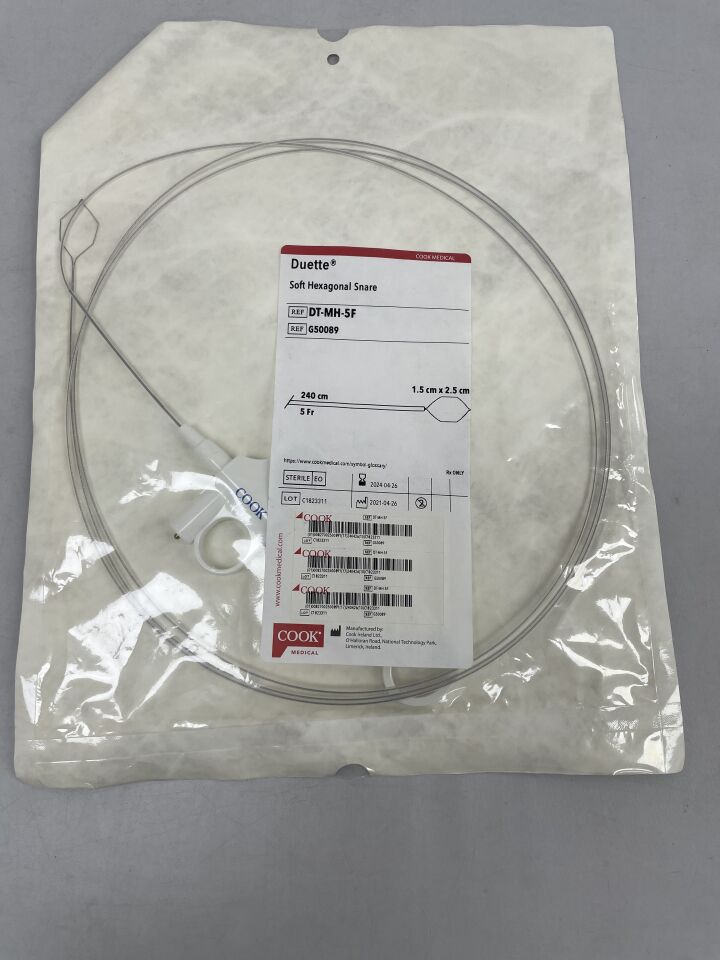 G50089 - COOK - Duette Soft Hexagonal Snare, 5F, 240cm length, 1.5cm X 2.5cm snare, (EA) - ( Expiry Date: 2024-04-26 )