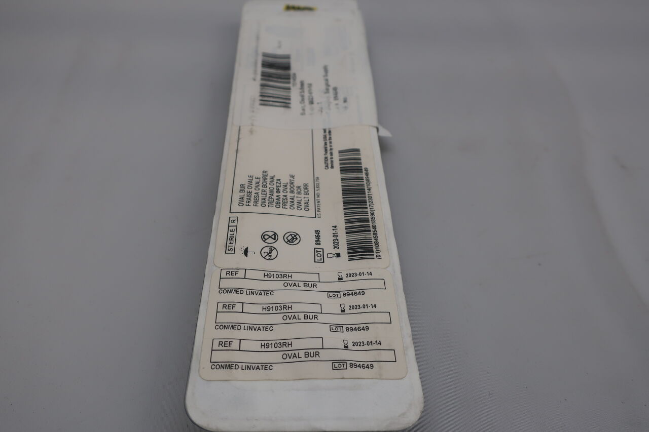 H9103RH - CONMED - 5.0mm sterling oval bur, (EA) - ( Expiry Date: 2023-01-14 )