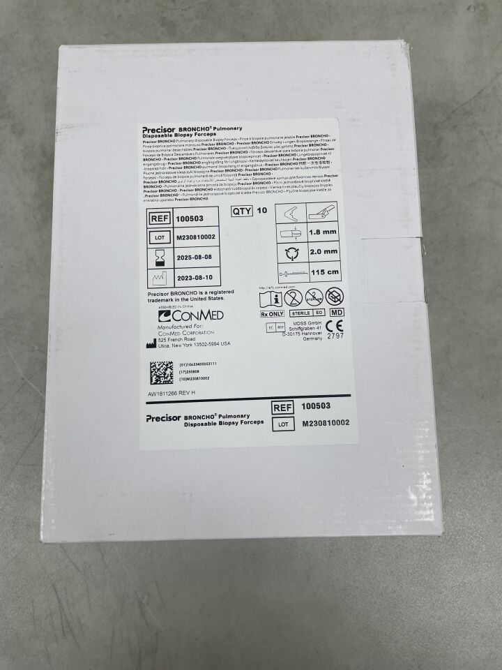 100503 - CONMED - Precisor Broncho Pulmonary Biopsy Forceps, Alligator Cup, Coated 1.8mm x 115cm
, () - ( Expiry Date: 2023-07-22 )