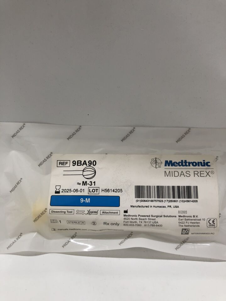 9BA90 - MEDTRONIC - Midas Rex Dissecting Tool Attachment, Ball shaped 9 mm head , ( EA ) - ( Expiry Date : 2025-06-01 )