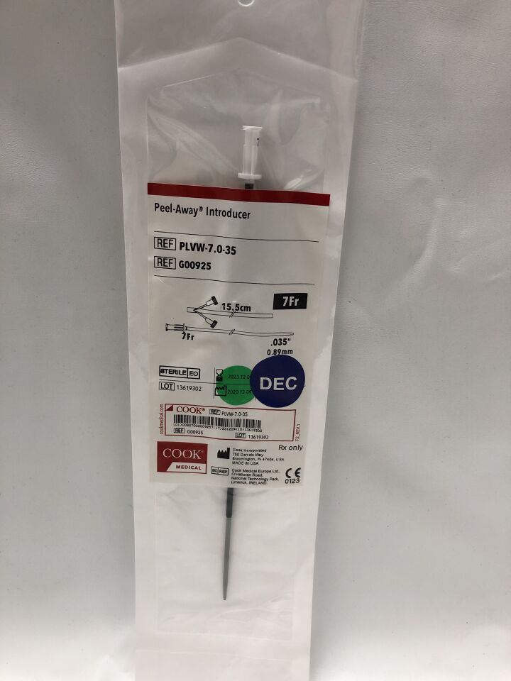 G00925 - COOK - Peel-Away Introducer, 15.5cm, 7Fr, (EA) - ( Expiry Date: 2023-12-09 )
