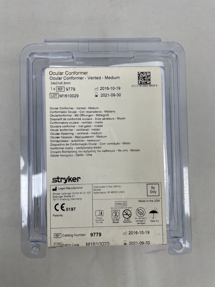 9779 - STRYKER - MEDPOR OCCULAR OPHTHALMOSCOPE VNTED MED 24 x 21 x 5.4mm, (EA) - ( Expiry Date: 2021-09-30 )