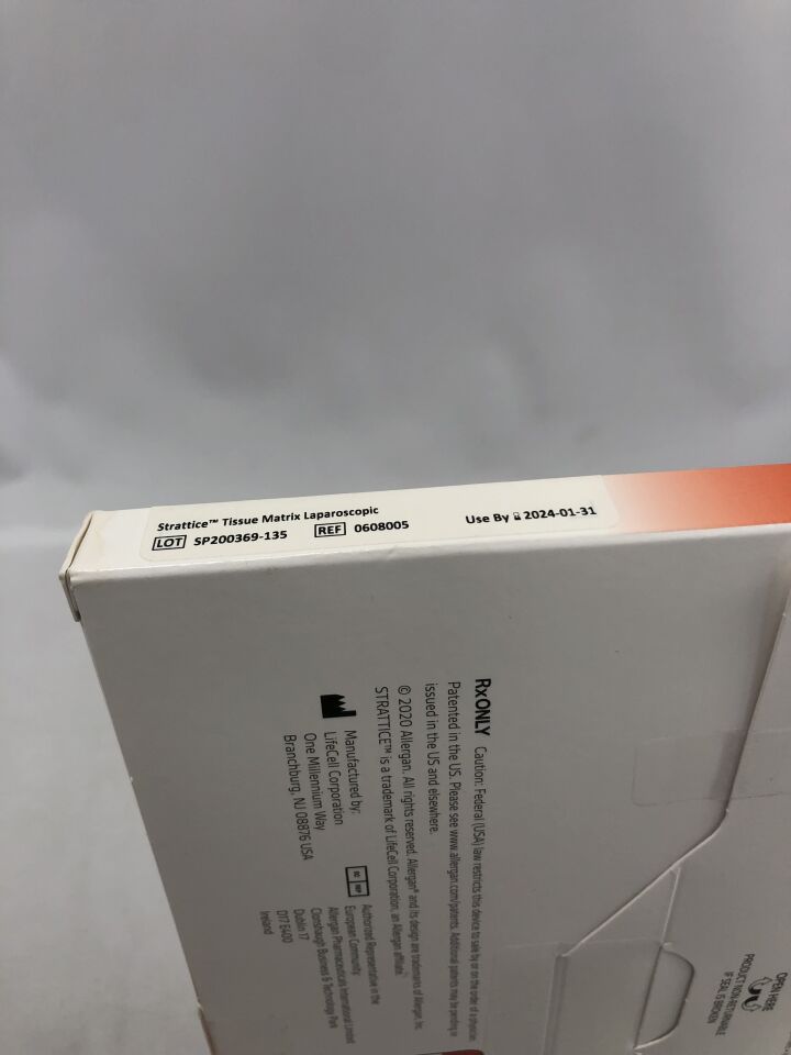 0608005 - LIFECELL - Strattice Reconstructive Tissue Matrix Laparoscopic, 6x8cm, () - ( Expiry Date: 2024-04-30 )