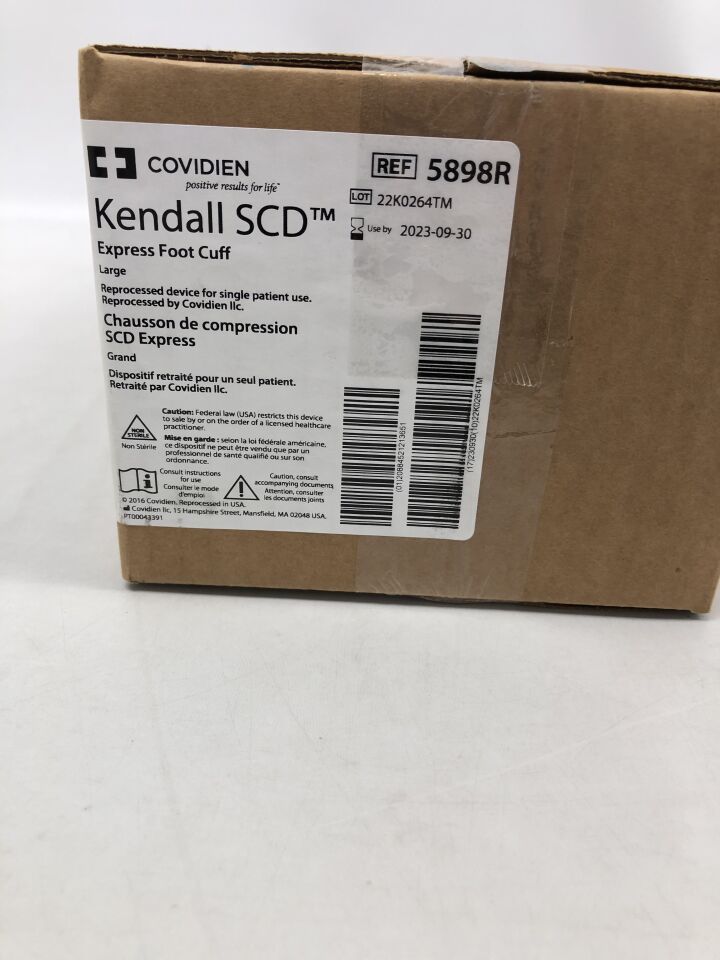 5898R - COVIDIEN - Kendall SCD, Express Foot Cuff, Large, (BX/10) - ( Expiry Date: 2023-09-30 )
