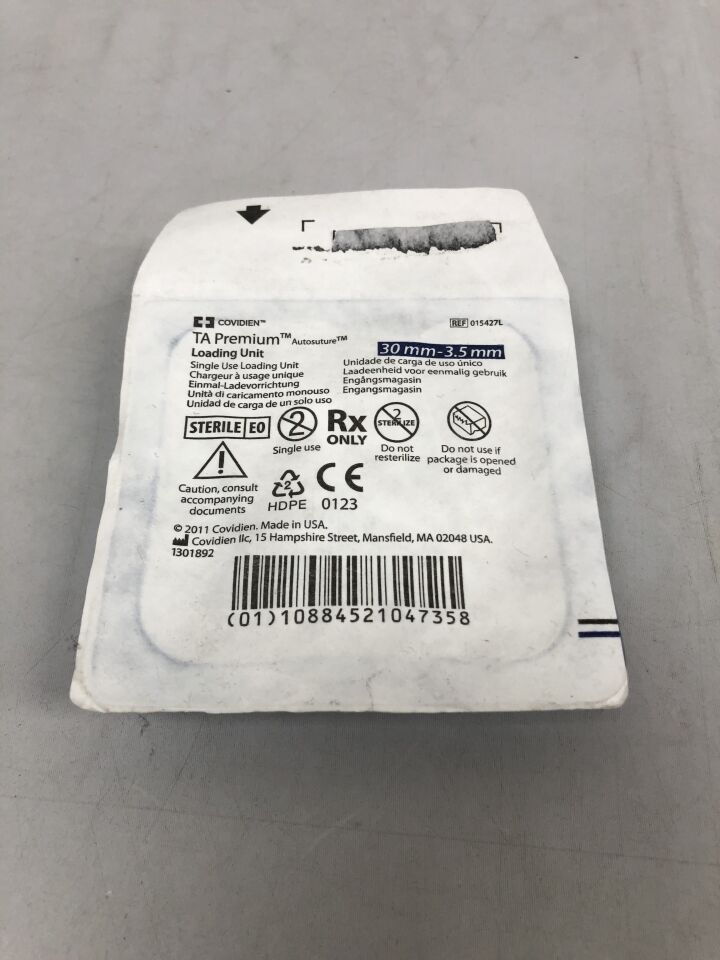 015427L - COVIDIEN - Staple Loading Unit, 30 mm, 3.5 mm , (EA) - ( Expiry Date: 2023-12-31 )