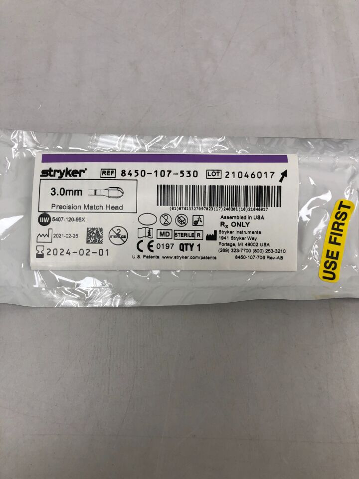 8450-107-530 - STRYKER - Precision Match Head, 3.0mm, (EA) - ( Expiry Date: 2024-02-01 )