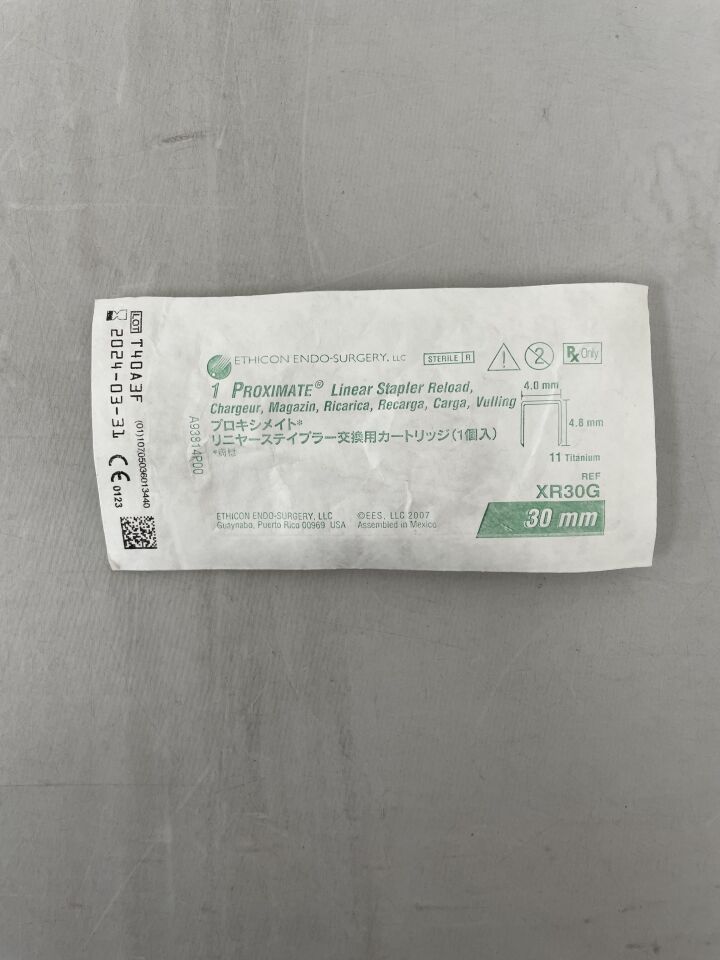XR30G - ETHICON - Proximate Linear Stapler Reload, 4mm x 4.8mm, 30mm, () - ( Expiry Date: 2019-09-01 )