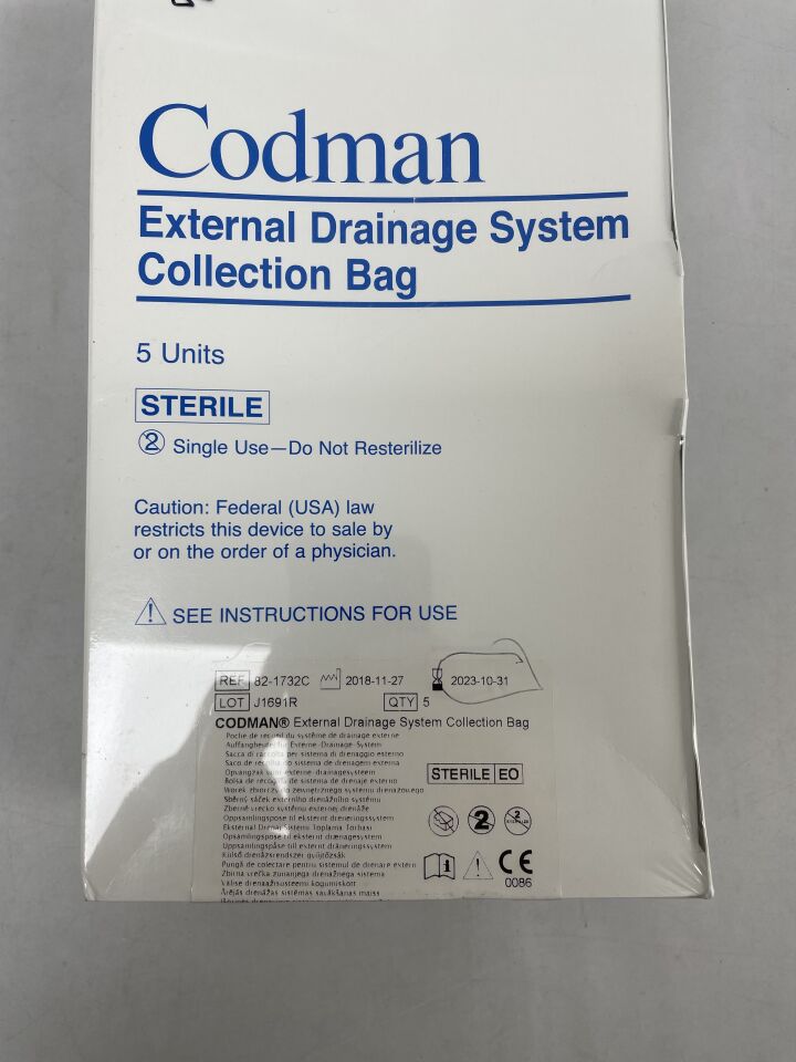 82-1732C - CODMAN - External Drainage System Collection Bag, (BX/5) - ( Expiry Date: 2023-10-31 )