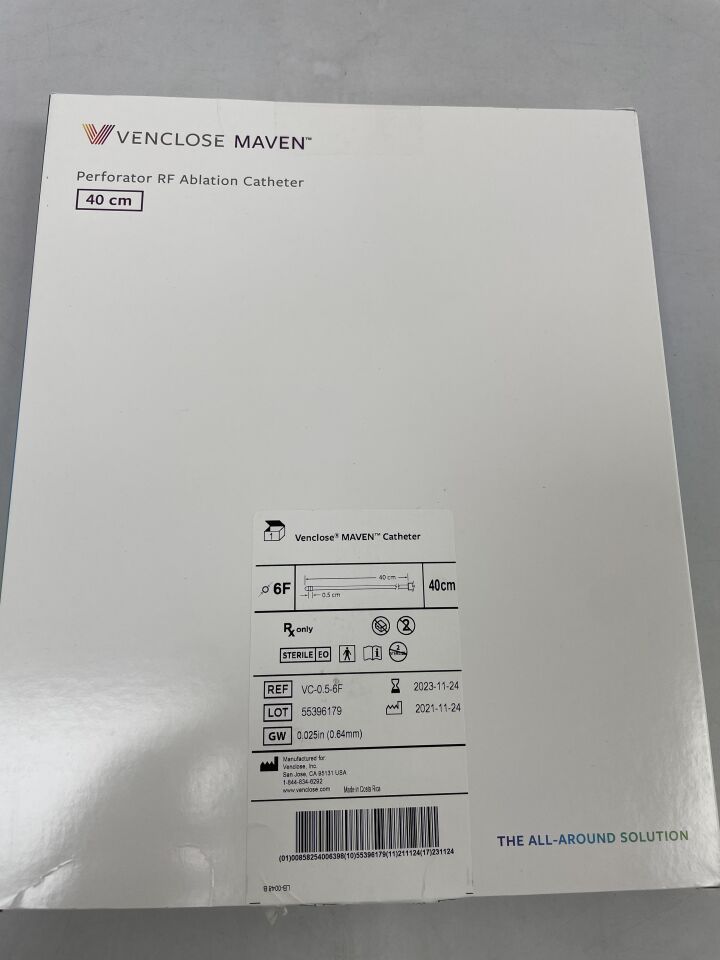 VC-0.5-6F - BD - Venclose Perforator RF Ablation Catheter,40cm, (BX/1) - ( Expiry Date: 2023-11-24 )