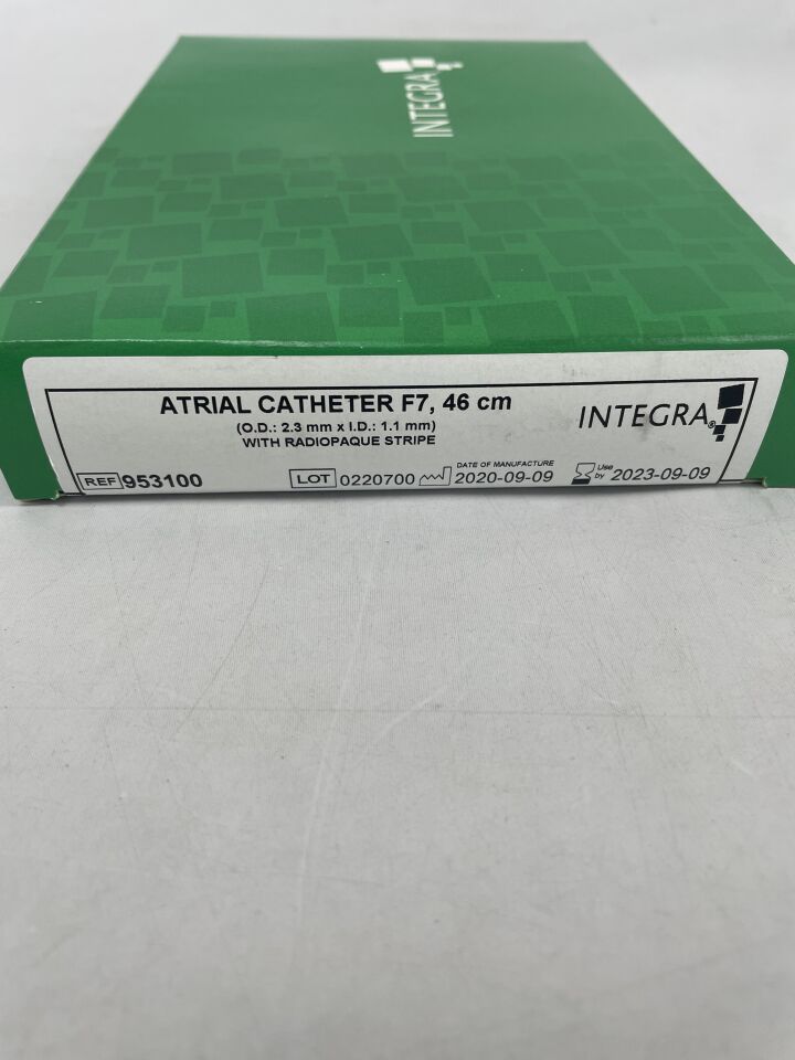 953100 - INTEGRA - Atrial Catheter, F7, 46cm, OD 2.3mm x ID 1.1mm, with Radiopaque Stripe, (EA) - ( Expiry Date: 2023-09-09 )