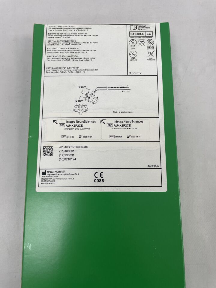 AU4X2P2CD - INTEGRA - Auragen Cortical Grid Electrode, 16 Contacts, 10mm, (EA) - ( Expiry Date: 2023-08-31 )