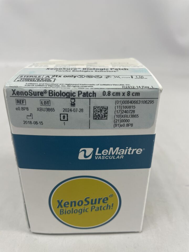 e0.8P8 - LEMAITRE VASCULAR - XenoSure Biologic Patch, 0.8cm x 8cm, eIFU, (EA)