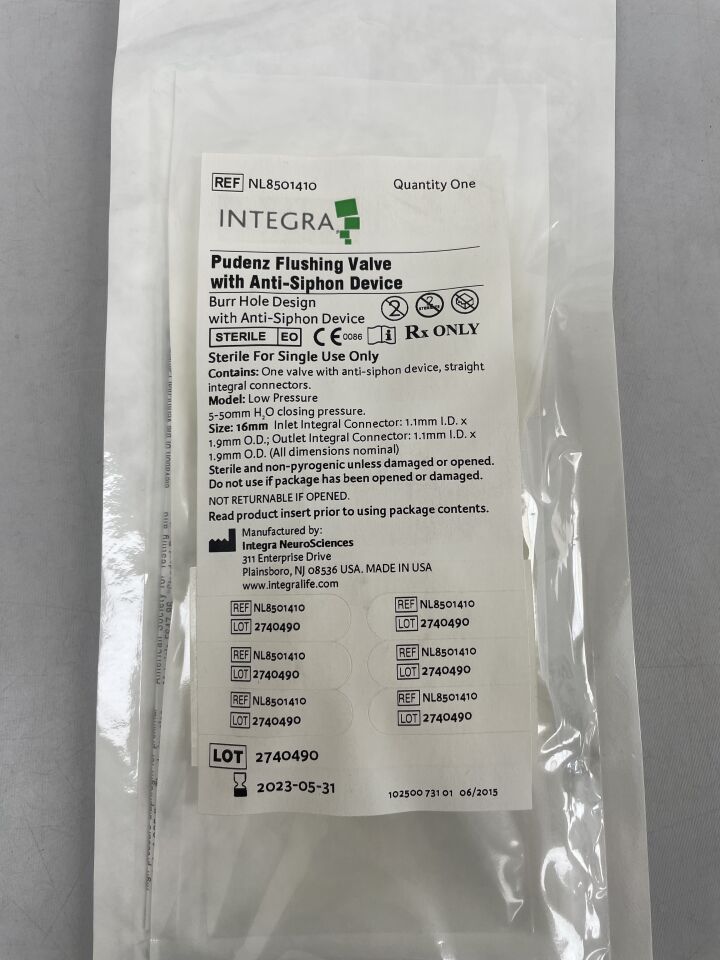 NL8501410 - INTEGRA - pudenz w/asd w/ connector 16mm, (EA) - ( Expiry Date: 2023-05-31 )