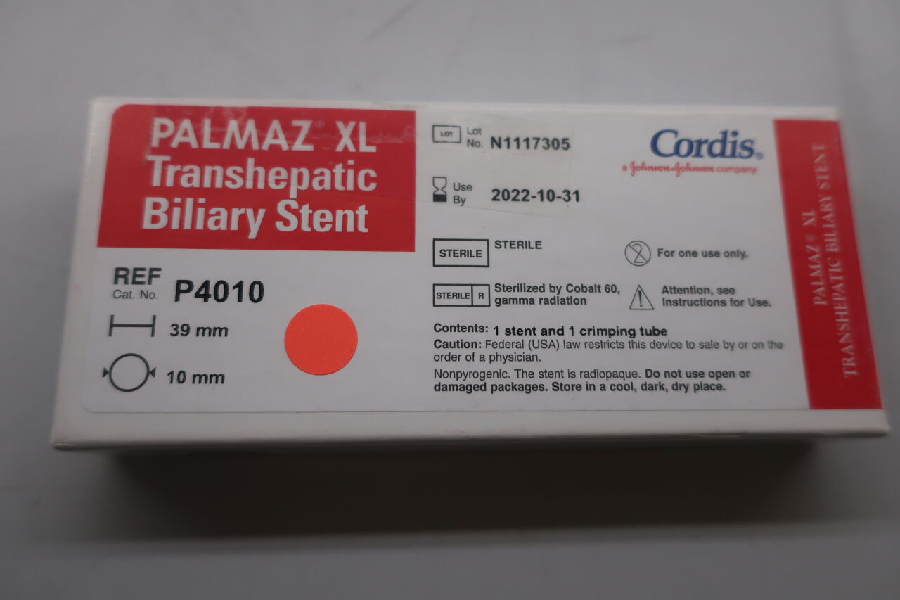 P4010 - CORDIS - PALMAZ XL Transhepatic Biliary Stent, 10mm x 39mm, (BX/1) - ( Expiry Date: 2023-10-31 )