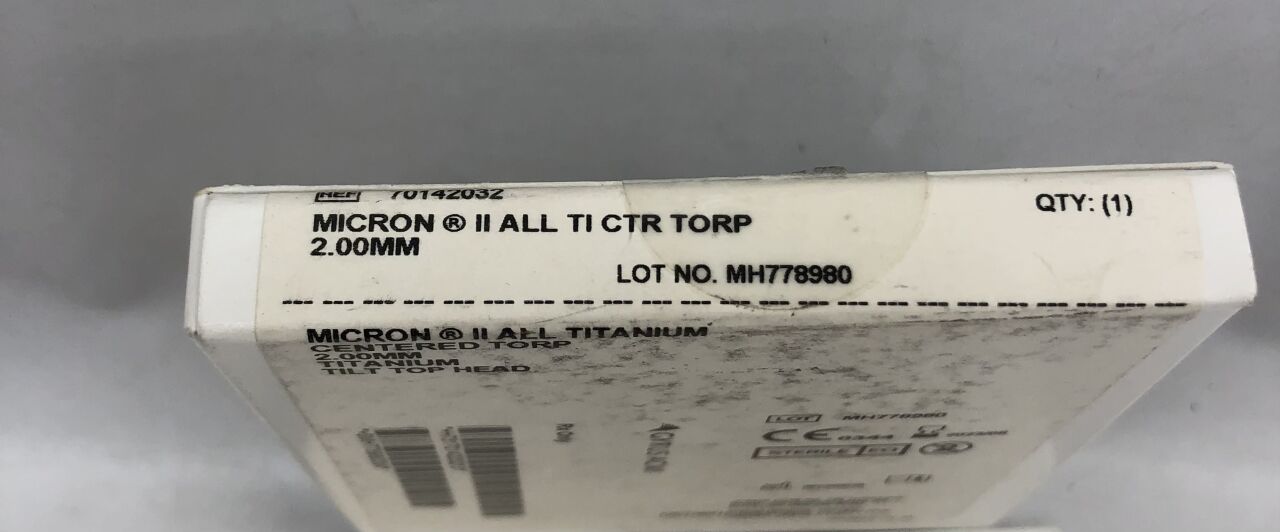 70142032 - GYRUS - micron ii all titanium, centered torp, 2.0mm, (EA) - ( Expiry Date: 2023-08-31 )