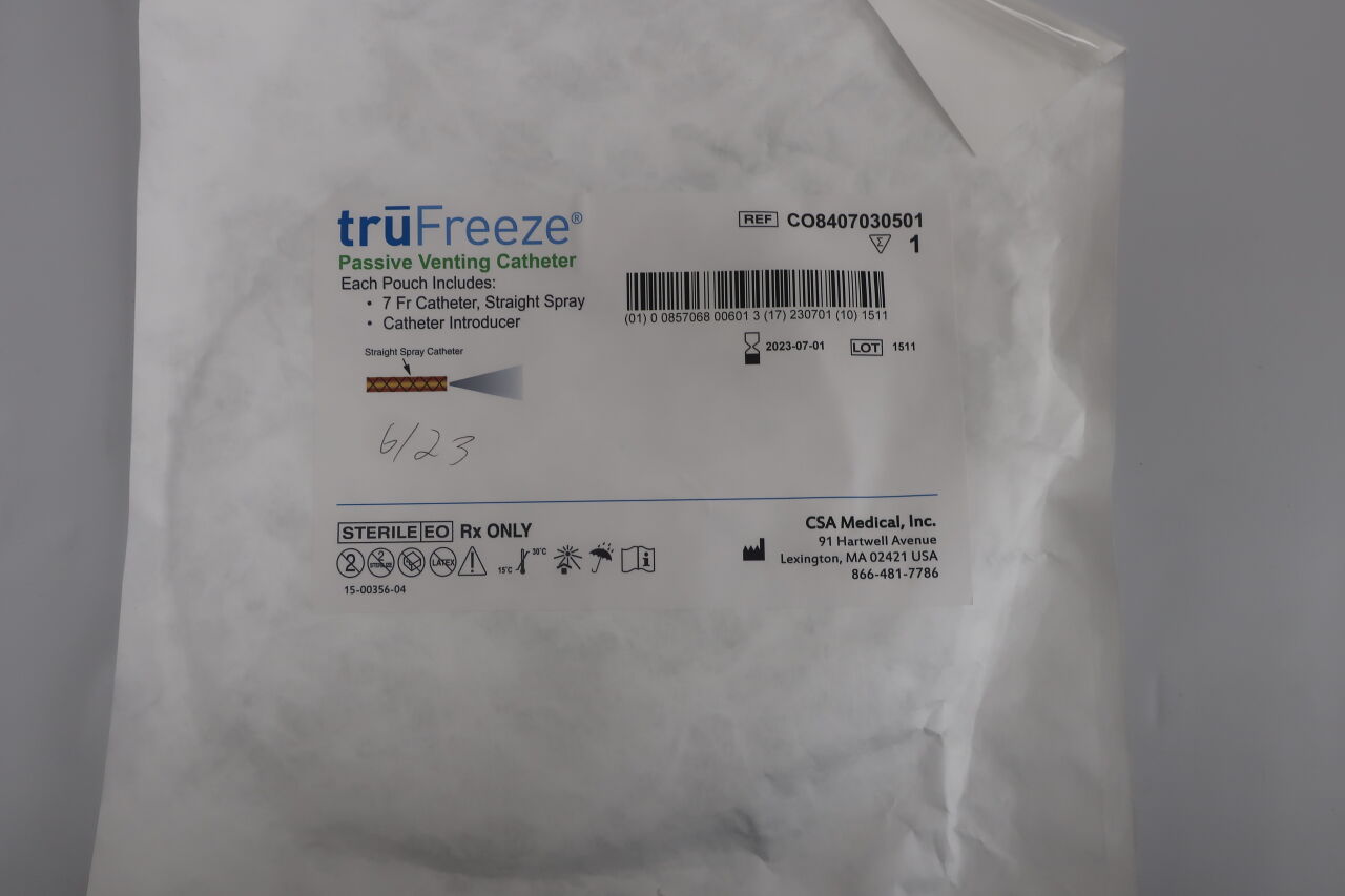 CO8407030501 - CSA MEDICAL - truFreeze Passive Venting Catheter, Straight spray, 7F, (EA) - ( Expiry Date: 2023-07-01 )