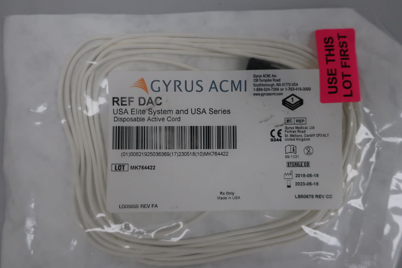 DAC - GYRUS - Disposable Active Cord for USA Elite System and USA Series, () - ( Expiry Date: 2023-09-29 )