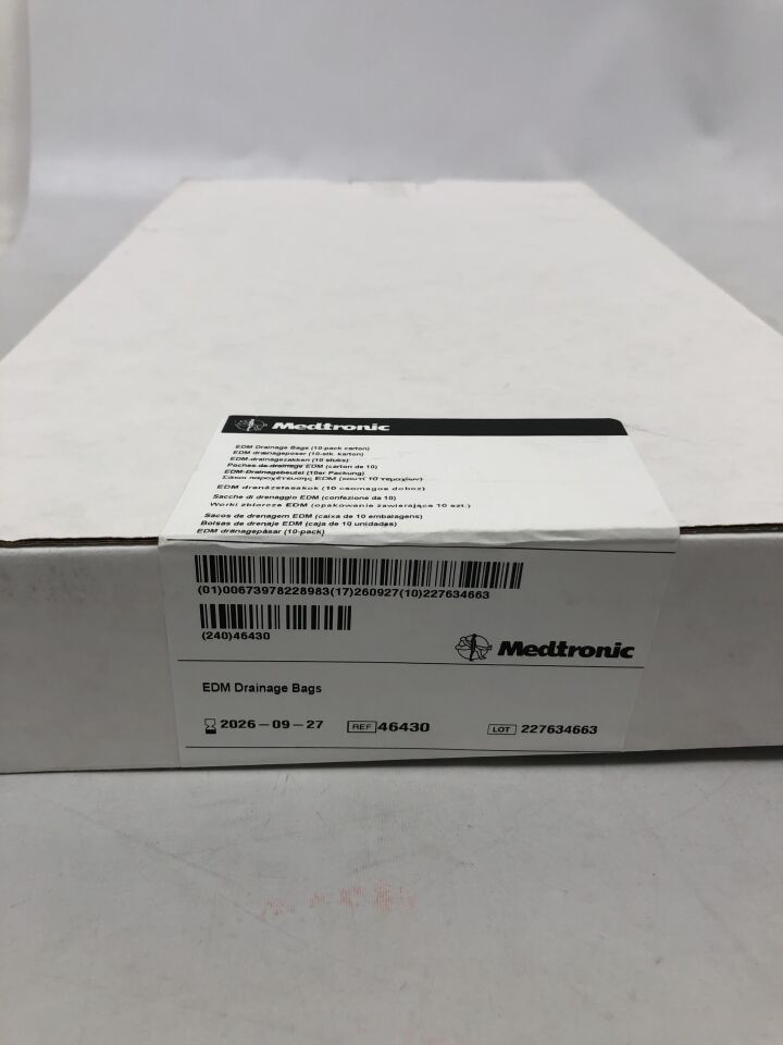 46430 - MEDTRONIC - EDM Drainage Bags , ( BX/10 ) - ( Expiry Date : 2026-09-27 )