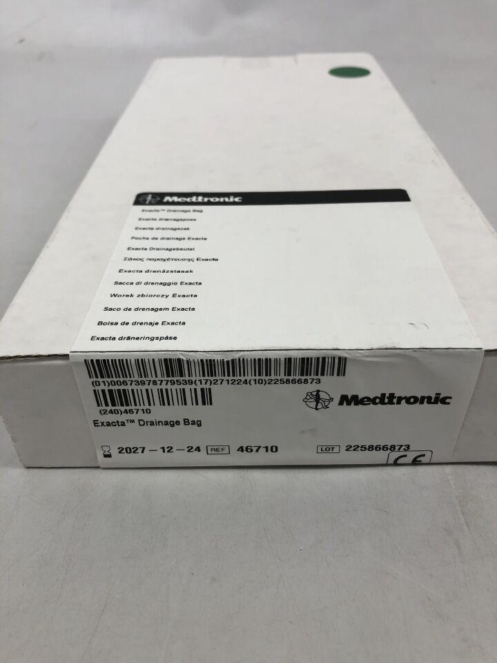 46710 - MEDTRONIC - Exacta Drainage Bag, 600mL , ( BX/1 ) - ( Expiry Date : 2027-12-24 )