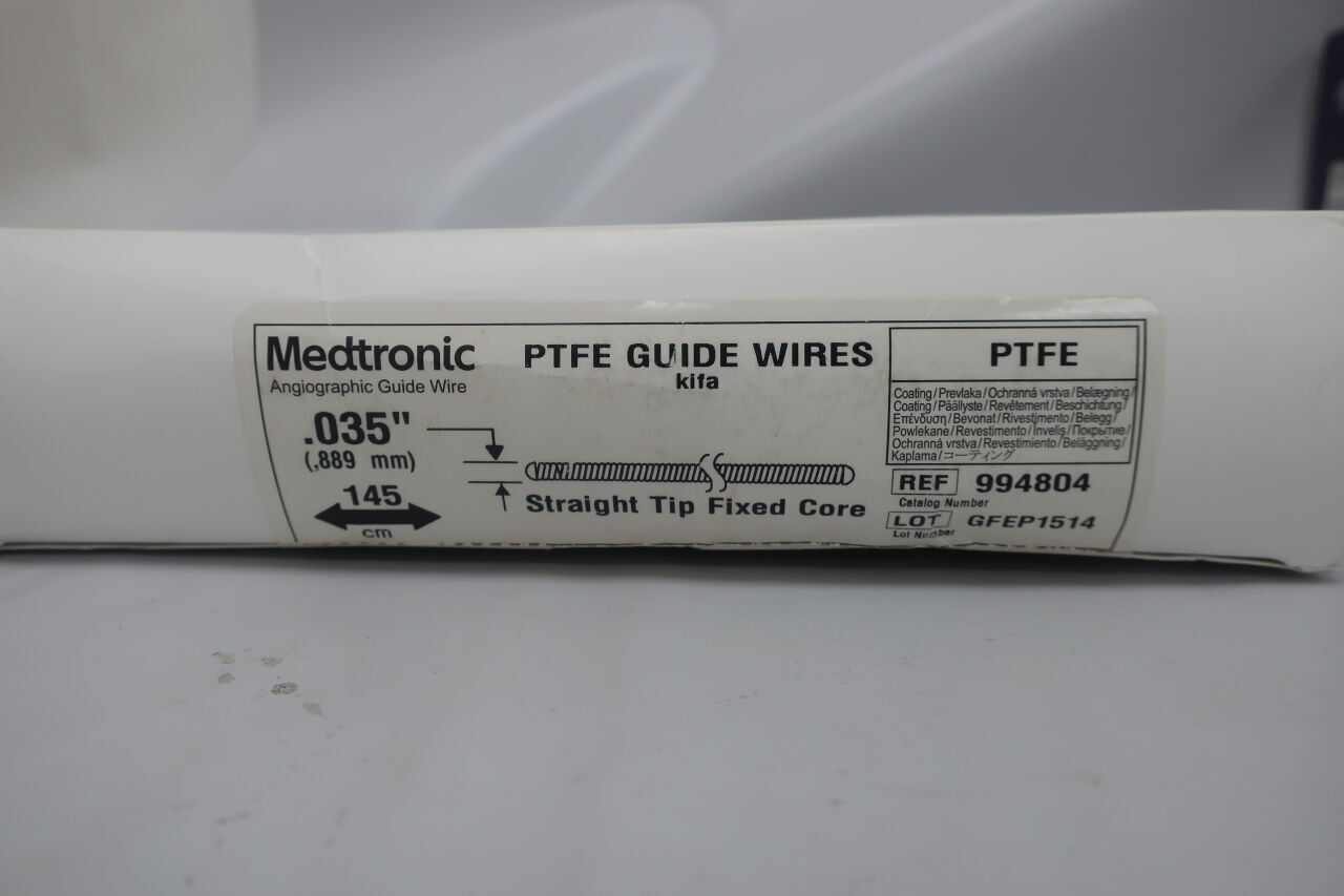 994804 - MEDTRONIC - Angiographic PTFE Guidewire, Kifa, Straight Tip Fixed Wire, 145cm x 0.035" , ( EA ) - ( Expiry Date : 2025-02-28 )