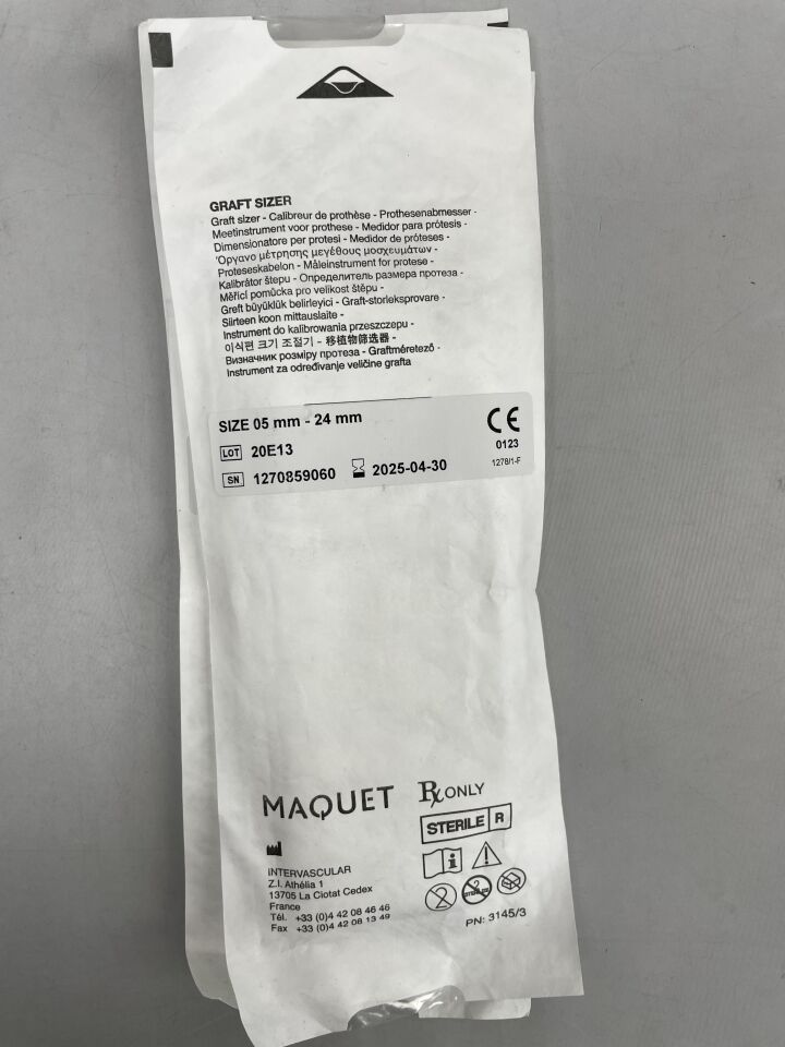 M002363200201 - MAQUET - Graft Sizers, size 05 mm - 24 mm , ( EA ) - ( Expiry Date : 2025-04-30 )