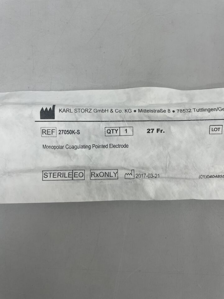 27050K-S - STORZ - Monopolar POINTED COAGULATING ELECTRODE 27F , ( EA ) - ( Expiry Date : 2099-12-31 )
